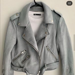 Zara Moto Jacket Suede